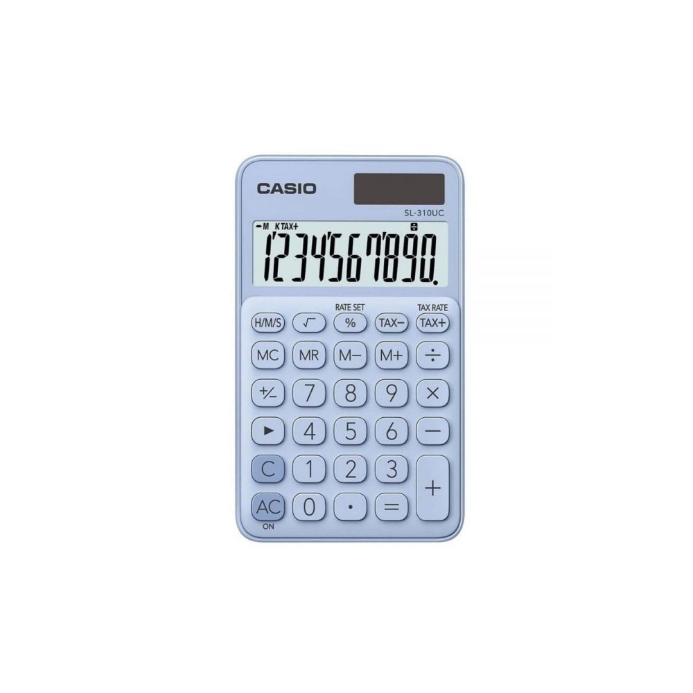 Calculadora Bolso 10 Dígitos SL-310UC-GN Azul Claro - Casio