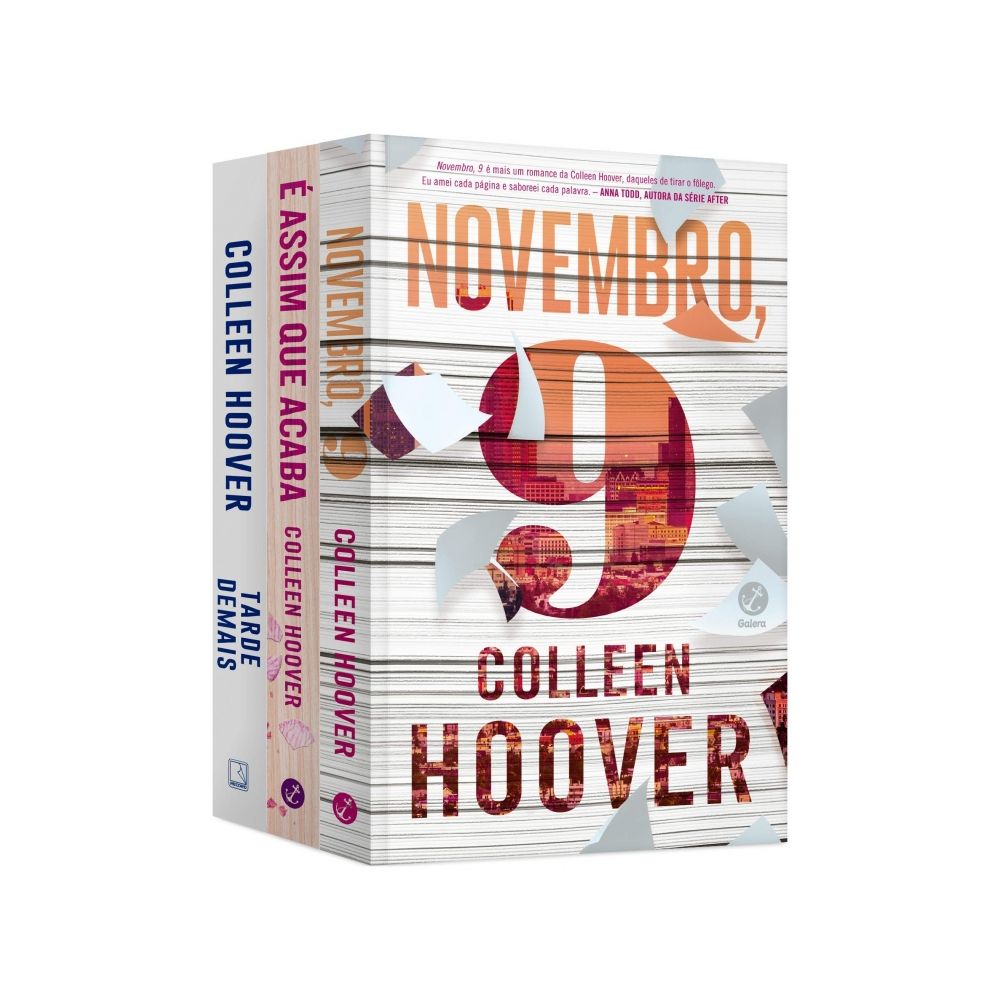 Box: Novembro, 9; É assim que acaba; Tarde demais - Colleen Hoover