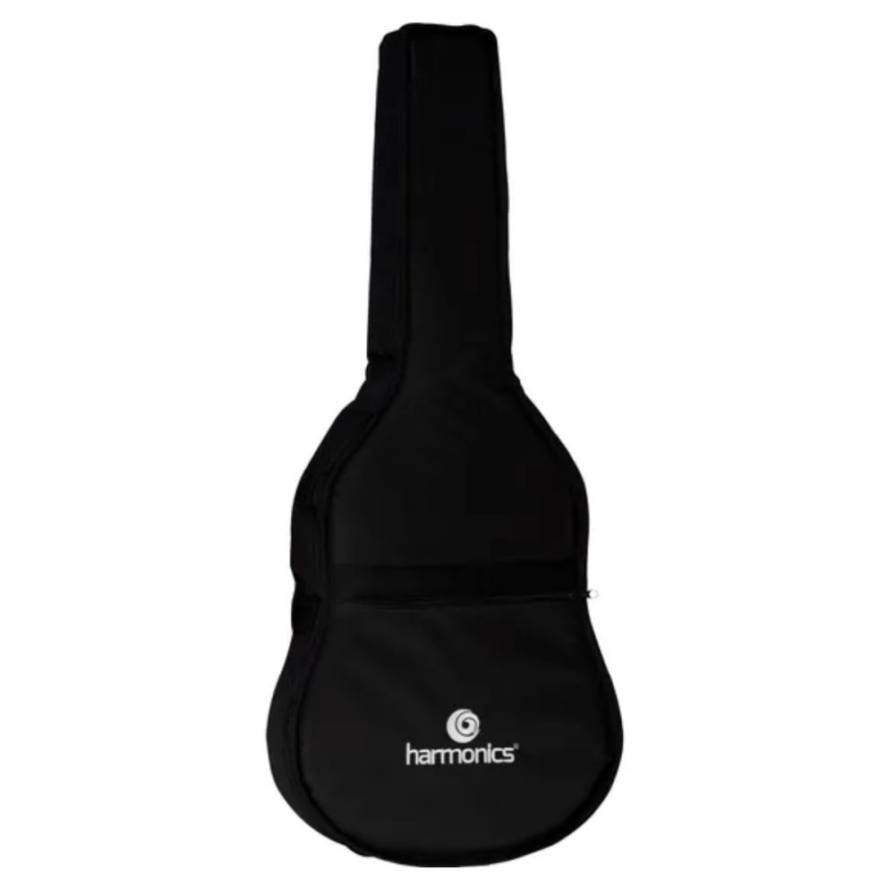 Capa Para Violão Folk Nylon Luxo Preta -  Harmonics