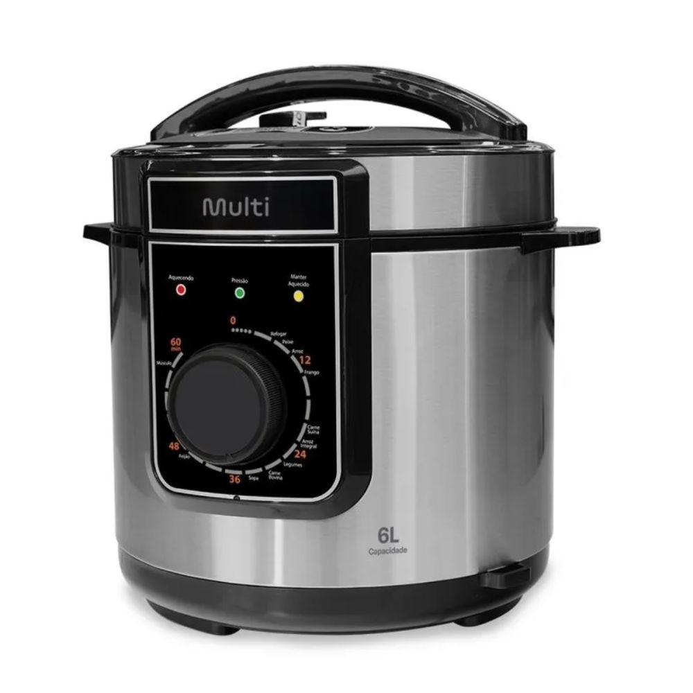 Panela de Pressão 6L 1000W-220V Cinza GO503 - Multi