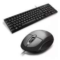 Kit De Teclado E Mouse C/Fio Preto Slim - Multilaser