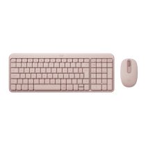 Combo Teclado e Mouse Sem Fio MK250 Rosa - Logitech