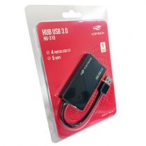 Hub USB 3.0 4 Portas HU-310BK Preto - C3 Tech