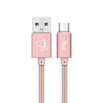 Cabo USB Tipo-C Nylon Reforçado 1m Rose 10BRG - ELG