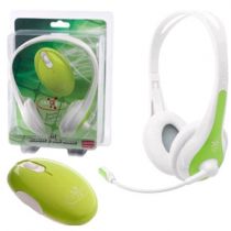 Headset + Mouse USB Summer Mod.F155A Verde Claro - Integris