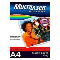 Papel para Foto A4 com 10 folhas - Multilaser