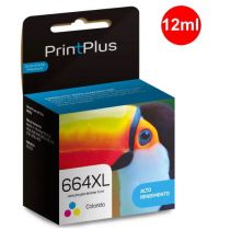 Cartucho de Tinta 664XL Color Compatível 12ml - PrintPlus