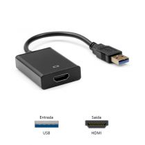 Cabo Adaptador USB 2.0 X Hdmi F USBHDMI10BK- Plus Cable