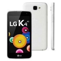 Smartphone LG K4 Branco com 8GB, Dual Chip, Tela de 4.5", 4G, Android 5.1, Câmera 5MP e Processador Quad Core de 1GHz 