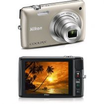 Câmera Digital Nikon Coolpix S4300 16MP c/ 6x Zoom Digital 74MB Prata - Nikon