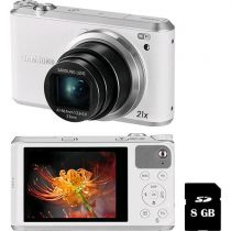 Câmera Samsung WB350F 16.3MP Wi-Fi Zoom Óptico 21x Cartão de Memória 8G CMOS e N