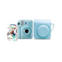 Kit Câmera Instax Mini 12 pack 10 fotos Bolsa Azul-Fujifilm