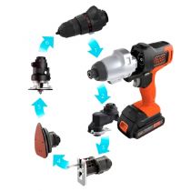 Jogo Ferramenta 6 Cabeçotes Intercambiáveis MTX20K6A-BR 20V - Black+Decker