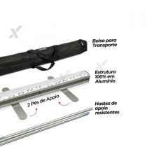 Suporte Banner Retrátil Roll Up 80x200cm 1047 - Fixcom