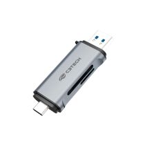 Hub Leitor De Memória SD/TF USB-USB-C HU-L50GY - C3TECH