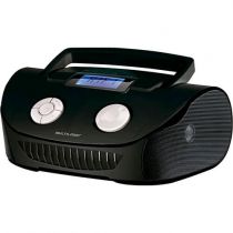 Som Portátil Boombox Multilaser SP182 4 em 1 Bivolt Com Entradas USB Rádio FM 
