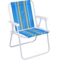 Cadeira de Praia Aço Alta Adulto Estampas Variadas - MOR
