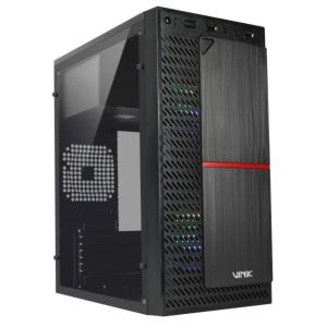 Gabinete Gamer Plate Lateral Acrílico c/ 2 fans GCPACBK - VINIK