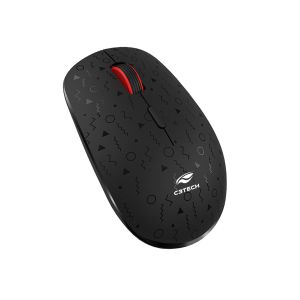 Mouse Sem Fio Recarregável M-W90BK Preto C3Tech