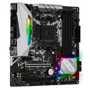 Placa Mãe B450M Steel Legend AM4 B450M STEEL LEG – AsRock