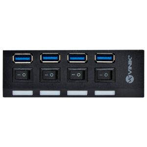 Hub USB 3.0 4 c/ 4 Portas e Interruptor HUV-50 PRET - Vinik