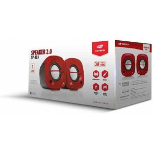 Caixa De Som Speaker 2.0 3w Vermelho SP-303 - C3 Tech