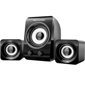 Caixas de Som com Subwoofer 2.1 14W USB Preto SP172 - Multilaser