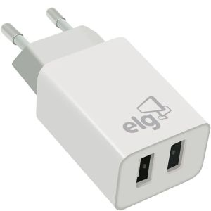 Carregador Com 2 Saídas USB Branco WC124A - ELG