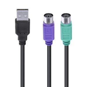 Cabo Adaptador Ps2 Fêmea X Usb Macho 30 Cm Usbps-2 - Vinik