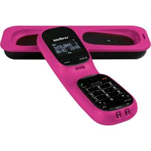 Telefone sem Fio Dect 6.0 TS80V c/ Identificador de Chamadas e Babá Eletrônica Pink - Intelbras