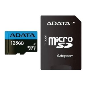 Cartão de Memória 128GB com Adaptador Classe 10 - Adata