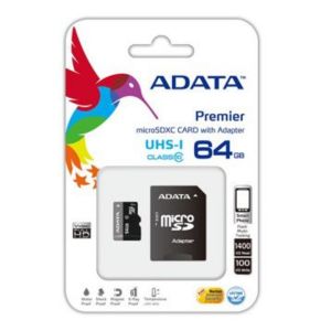 Cartão De Memória SD Class 64gb Micro + Adaptador - Adata