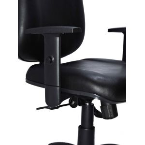 Cadeira Giratória Presidente Preto Couro - Plaxmetal
