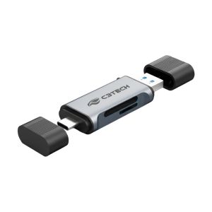 Hub Leitor De Memória SD/TF USB-USB-C HU-L50GY - C3TECH