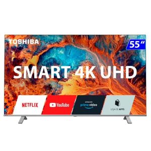 Smart TV LED 55" 4K Wi-Fi Vidaa Tela Infinita TB011M - Toshiba