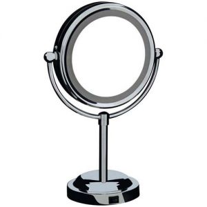 Espelho de Aumento Dupla Face com Iluminação LED 8484 - Mor