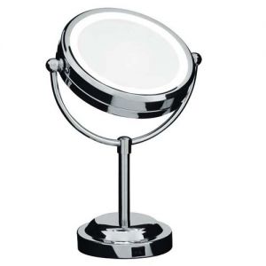 Espelho de Aumento Dupla Face com Iluminação LED 8484 - Mor